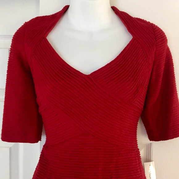 Maggy London Hot Red Dress - Picture 2 of 9